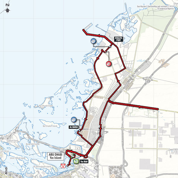 Abu Dhabi stage 2 map